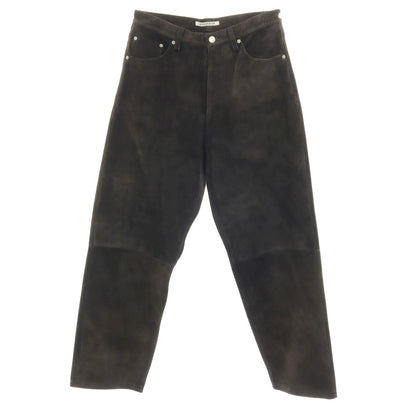 【中古】セブン バイ セブン SEVEN BY SEVEN 2026年春夏 URBAN RESEARCH別注 アンティーク加工 レザー 5ポケットパンツ ブラック【サイズ表記なし（S位）】【 状態ランクA 】【 メンズ 】