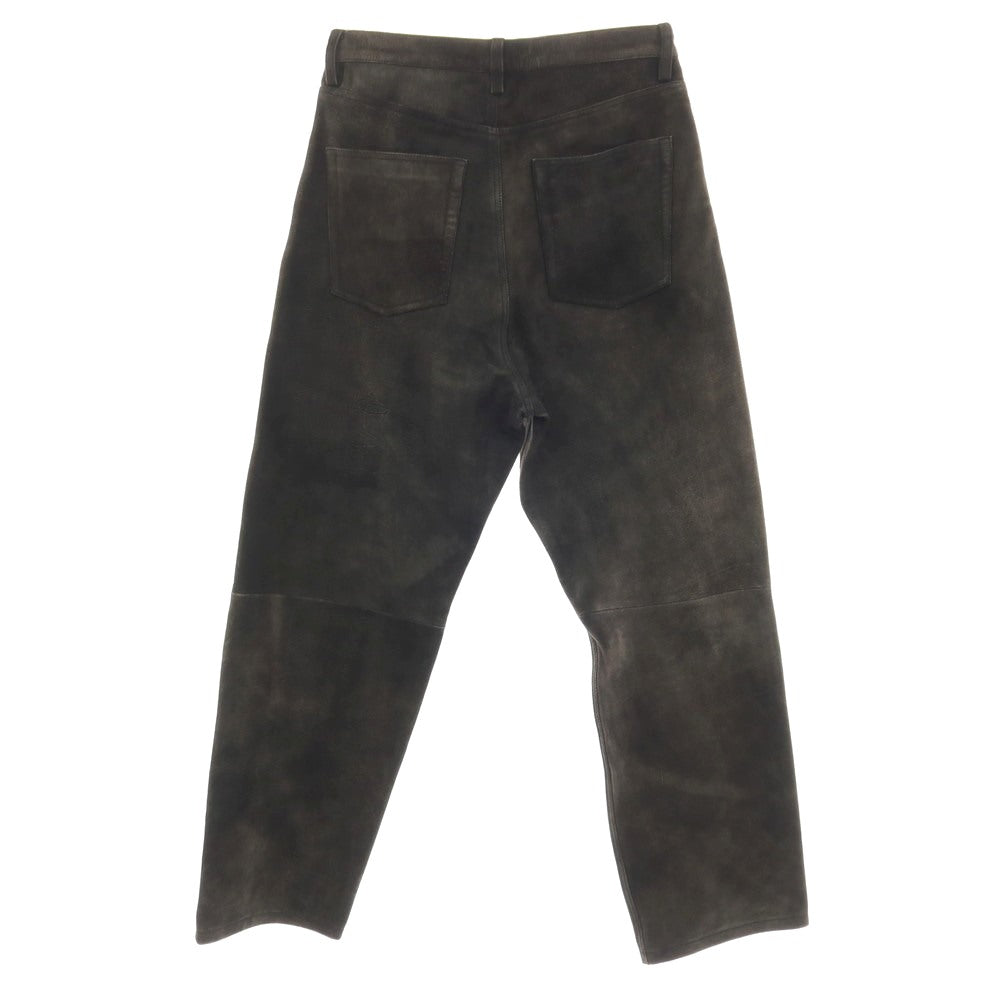 【中古】セブン バイ セブン SEVEN BY SEVEN 2026年春夏 URBAN RESEARCH別注 アンティーク加工 レザー 5ポケットパンツ ブラック【サイズ表記なし（S位）】【 状態ランクA 】【 メンズ 】