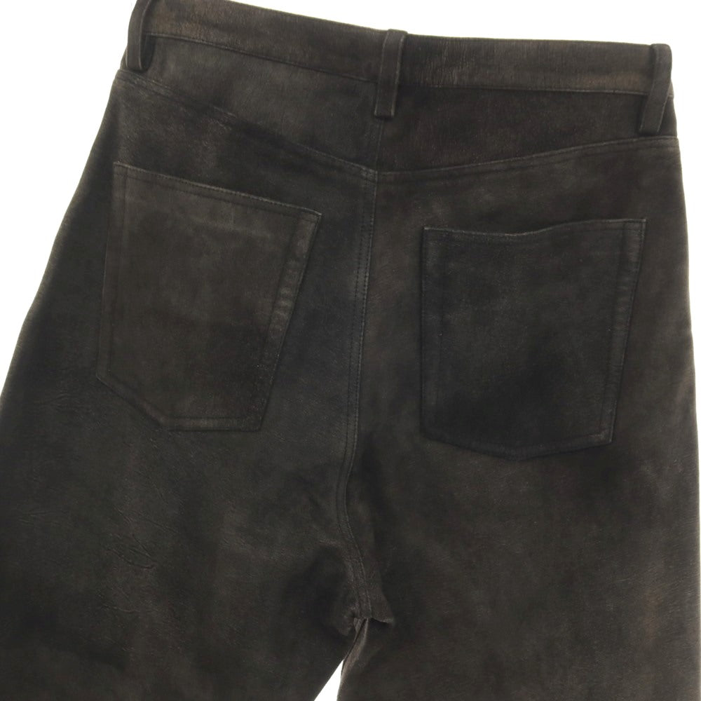 【中古】セブン バイ セブン SEVEN BY SEVEN 2026年春夏 URBAN RESEARCH別注 アンティーク加工 レザー 5ポケットパンツ ブラック【サイズ表記なし（S位）】【 状態ランクA 】【 メンズ 】