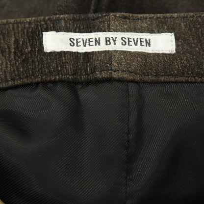 【中古】セブン バイ セブン SEVEN BY SEVEN 2026年春夏 URBAN RESEARCH別注 アンティーク加工 レザー 5ポケットパンツ ブラック【サイズ表記なし（S位）】【 状態ランクA 】【 メンズ 】