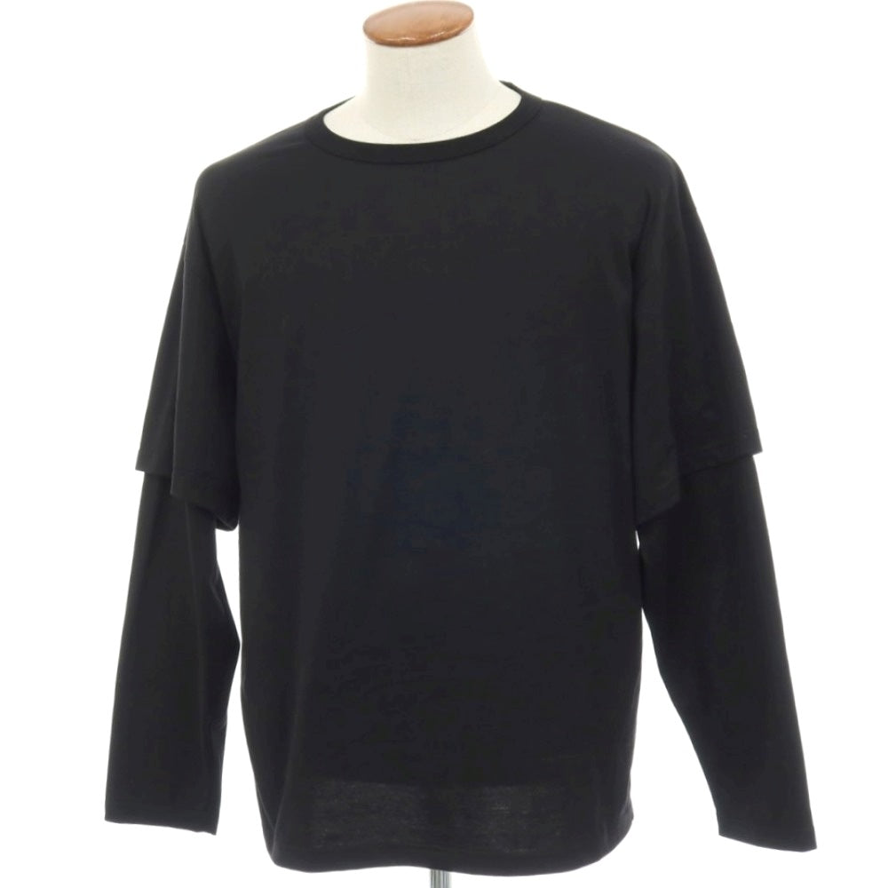 【中古】【未使用】シーオール SEEALL 2026年春夏 LAYERED LS T コットン クルーネック 長袖Ｔシャツ ブラック【サイズ2】【 状態ランクS 】【 メンズ 】