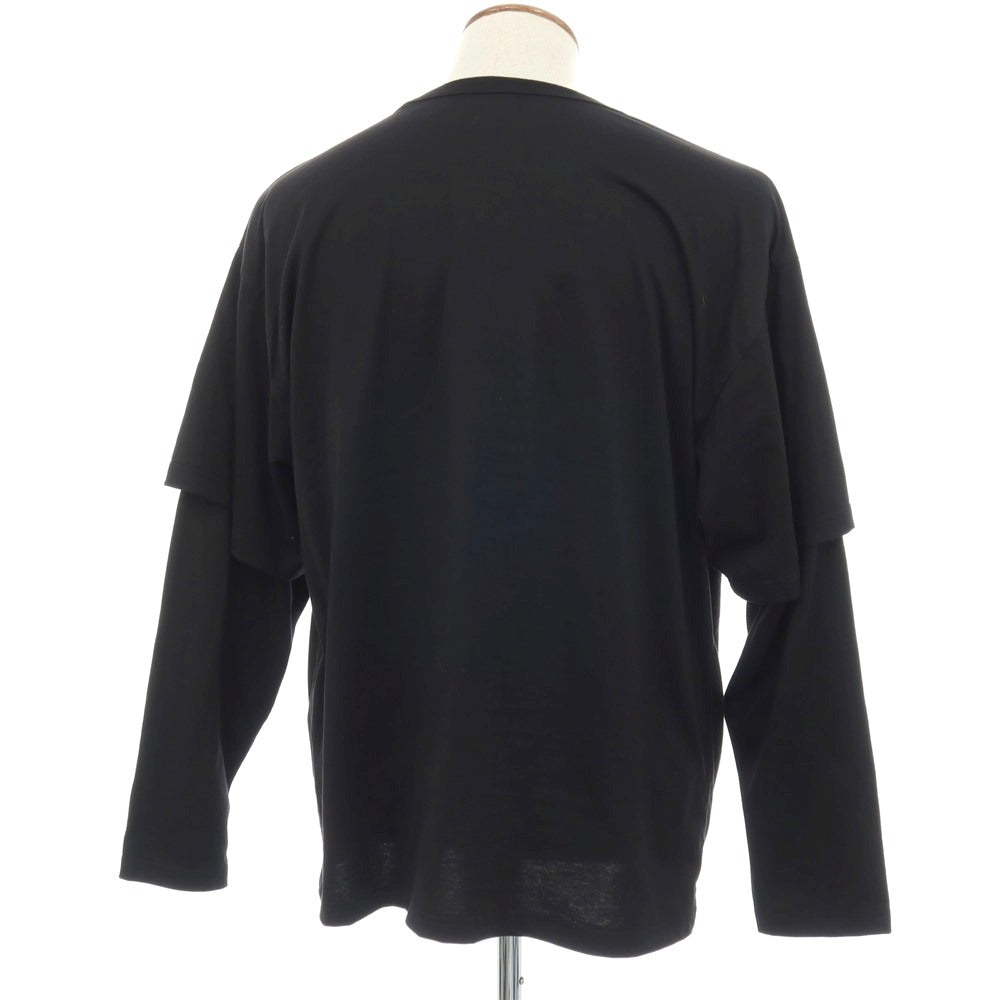 【中古】【未使用】シーオール SEEALL 2026年春夏 LAYERED LS T コットン クルーネック 長袖Ｔシャツ ブラック【サイズ2】【 状態ランクS 】【 メンズ 】