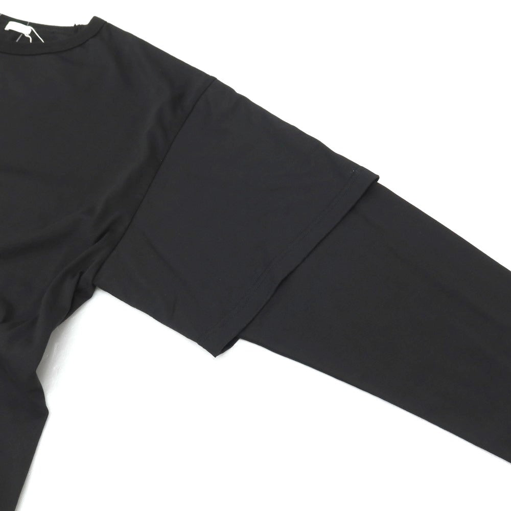 【中古】【未使用】シーオール SEEALL 2026年春夏 LAYERED LS T コットン クルーネック 長袖Ｔシャツ ブラック【サイズ2】【 状態ランクS 】【 メンズ 】