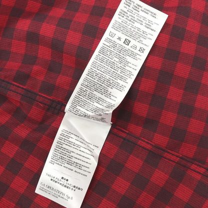 【中古】アルマーニ エクスチェンジ A/X ARMANI EXCHANGE コットン 細畝コーデュロイ チェック カジュアルシャツ レッドxブラック【サイズS】【 状態ランクB 】【 メンズ 】