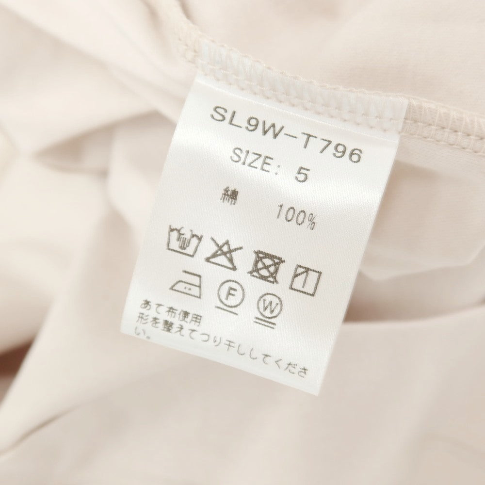 【中古】【未使用】スローン SLOANE コットン モックネック 長袖Ｔシャツ ライトピンクベージュ【サイズ5】【 状態ランクS 】【 メンズ 】