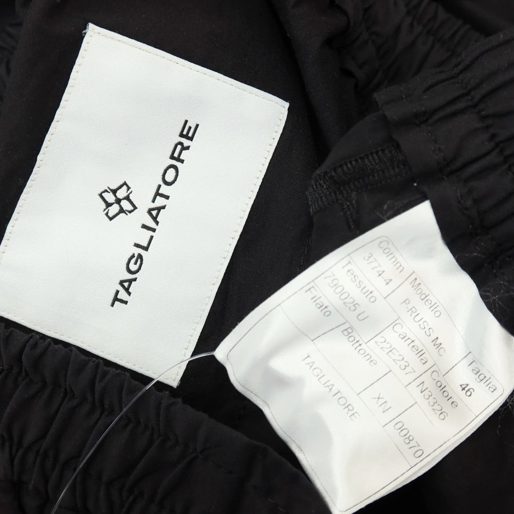 【中古】タリアトーレ TAGLIATORE ストレッチ コットンナイロン イージーパンツ ブラック【サイズ46】【 状態ランクB 】【 メンズ 】