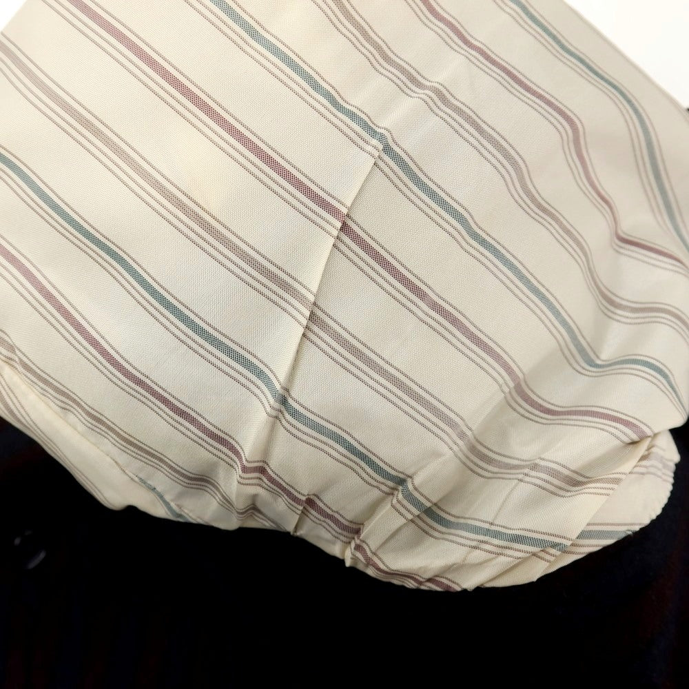【中古】ラルディーニ LARDINI ウールナイロン ストライプ ダブル6B テーラードジャケット ネイビーxボルドー【サイズ46】【 状態ランクB 】【 メンズ 】