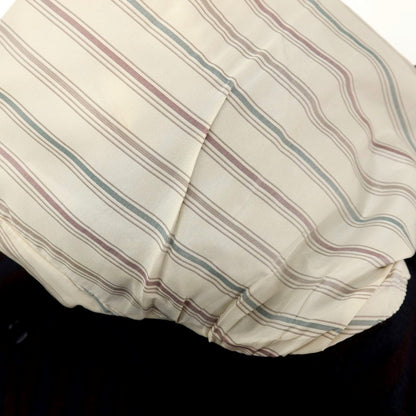【中古】ラルディーニ LARDINI ウールナイロン ストライプ ダブル6B テーラードジャケット ネイビーxボルドー【サイズ46】【 状態ランクB 】【 メンズ 】