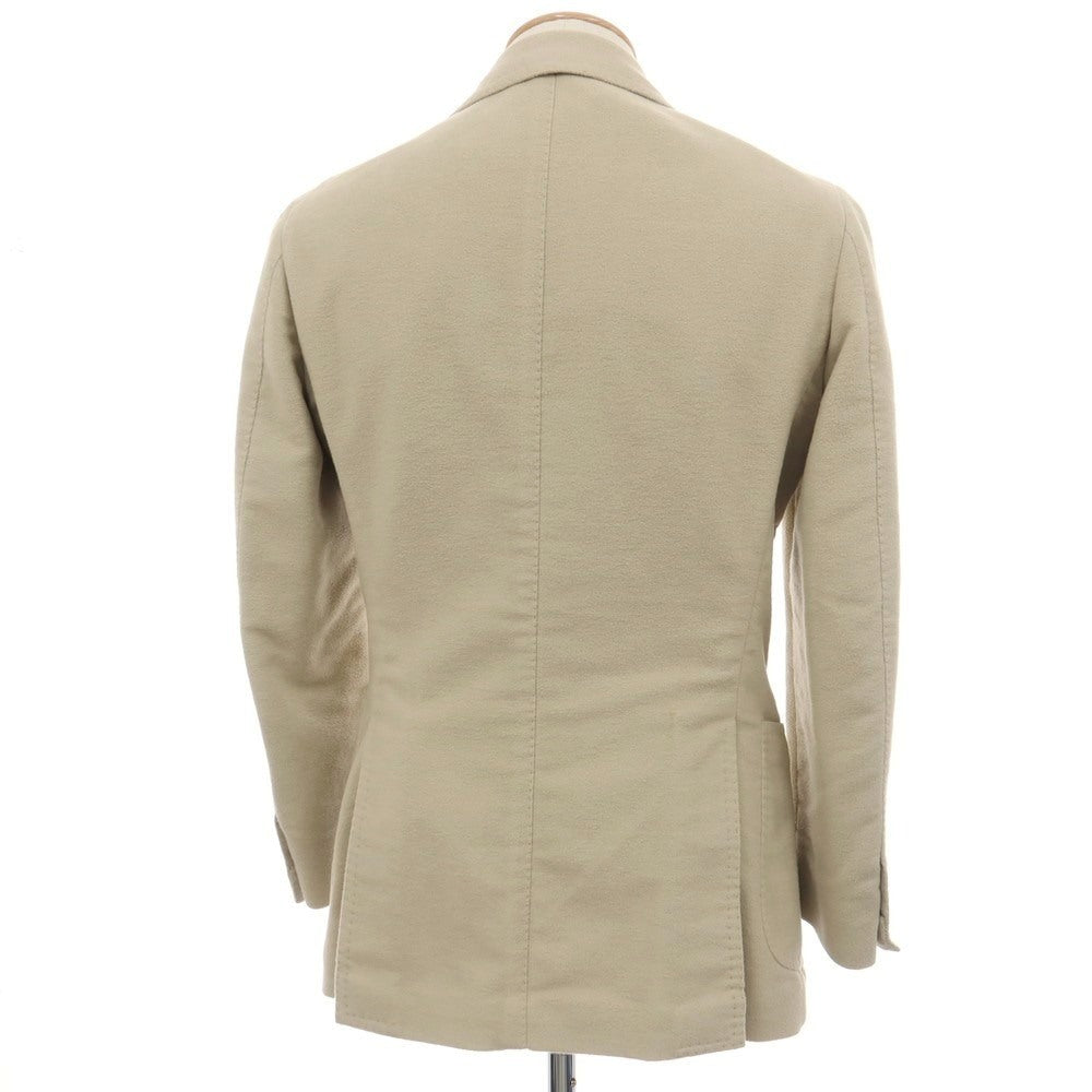 【中古】スティレ ラティーノ STILE LATINO コットン ダブル6B テーラードジャケット ライトグリーンベージュ【サイズ44 DROP,8R】【 状態ランクB 】【 メンズ 】