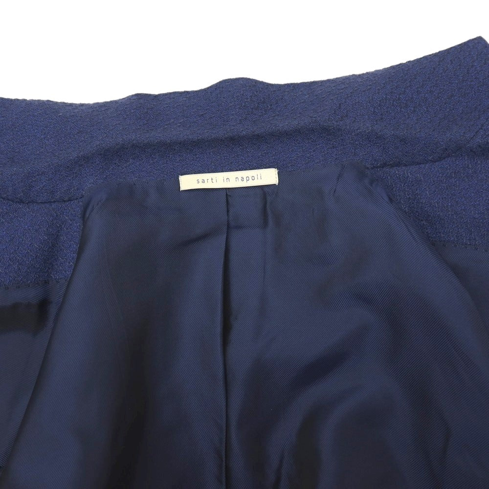 【中古】デペトリロ DE PETRILLO コットンリネン 3B テーラードジャケット ネイビー【サイズ46】【 状態ランクC 】【 メンズ 】