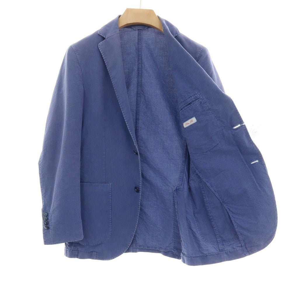 【中古】エルビーエム1911 L.B.M.1911 コットン サッカー ストライプ 2B カジュアルジャケット ブルー【サイズ46】【 状態ランクC 】【 メンズ 】