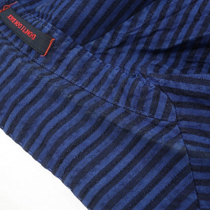 【中古】ザ ジジ THE GIGI ストライプ 3つボタンスーツ ダークブルーxブラックネイビー【サイズ46】【 状態ランクC 】【 メンズ 】