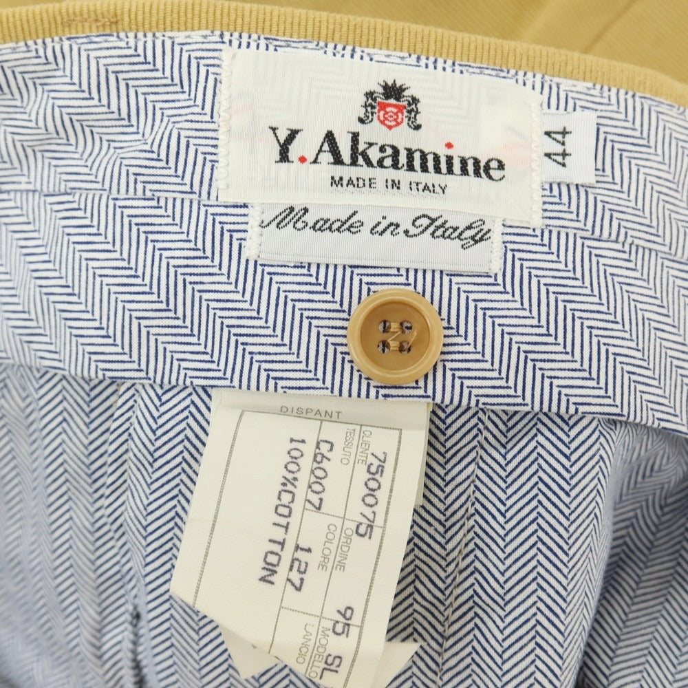 【中古】アカミネ Y.Akamine コットン カジュアルスラックスパンツ ベージュ【サイズ44】【 状態ランクB 】【 メンズ 】