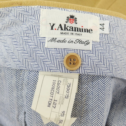 【中古】アカミネ Y.Akamine コットン カジュアルスラックスパンツ ベージュ【サイズ44】【 状態ランクB 】【 メンズ 】