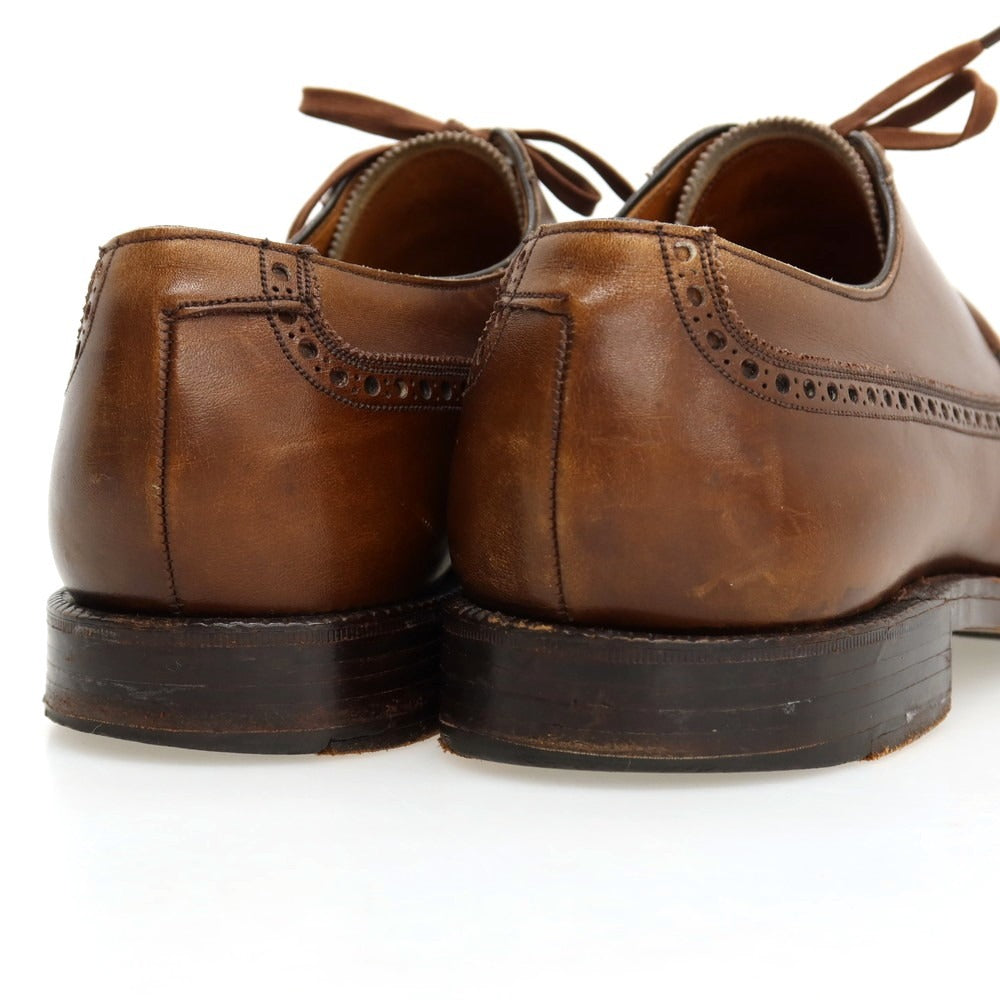 【中古】クロケットアンドジョーンズ CROCKETT&amp;JONES カーフ レザー 旧ロゴ ドレスシューズ ブラウン【サイズ8E】【 状態ランクB 】【 メンズ 】