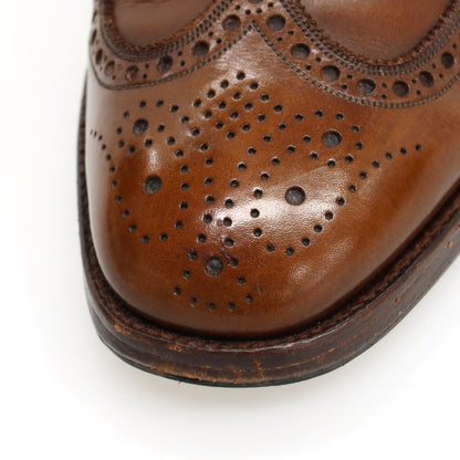 【中古】クロケットアンドジョーンズ CROCKETT&amp;JONES カーフ レザー 旧ロゴ ドレスシューズ ブラウン【サイズ8E】【 状態ランクB 】【 メンズ 】