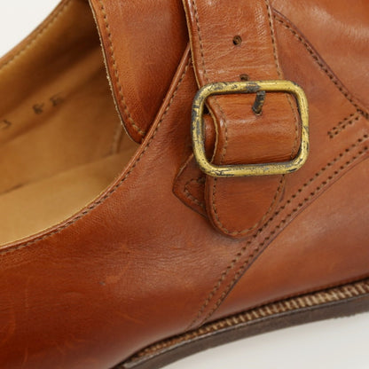 【中古】ラルフローレン RALPH LAUREN Crockett &amp; Jones製 カーフ レザー ドレスシューズ ブラウン【サイズ8】【 状態ランクA 】【 メンズ 】