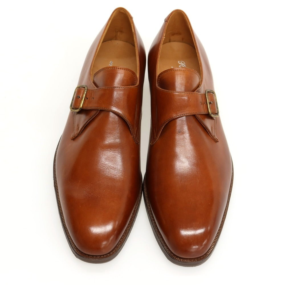 【中古】ラルフローレン RALPH LAUREN Crockett &amp; Jones製 カーフ レザー ドレスシューズ ブラウン【サイズ8】【 状態ランクA 】【 メンズ 】