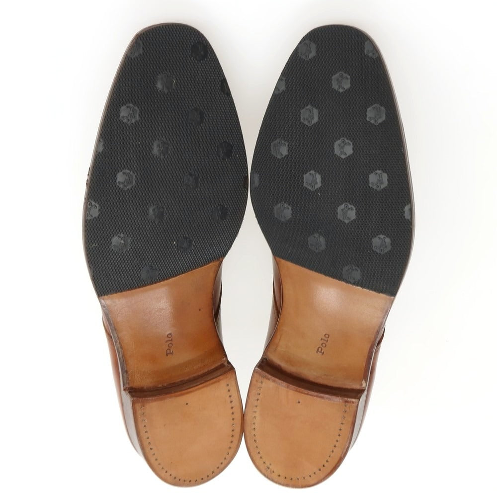 【中古】ラルフローレン RALPH LAUREN Crockett &amp; Jones製 カーフ レザー ドレスシューズ ブラウン【サイズ8】【 状態ランクA 】【 メンズ 】