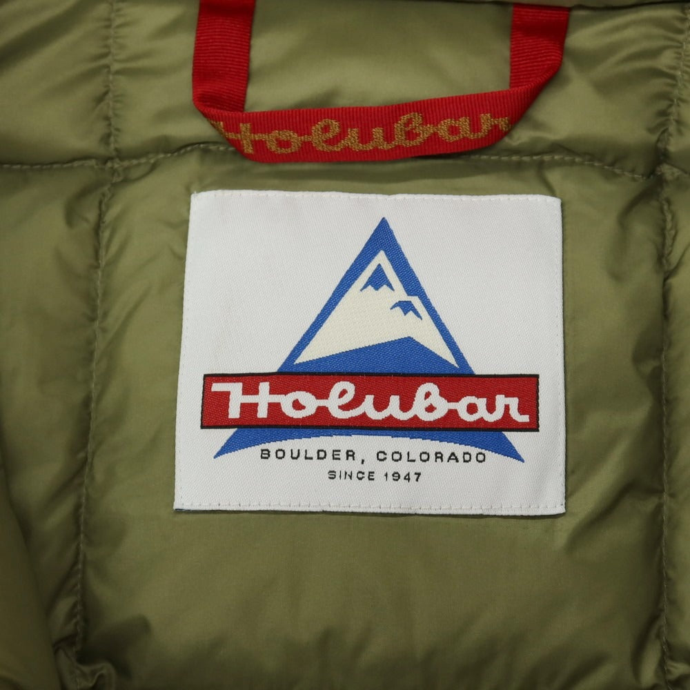 【中古】ホルバーマウンテニアリング Holubar Mountaineering ナイロン スタンドカラー ダウンジャケット カーキ【サイズM】【 状態ランクB 】【 メンズ 】