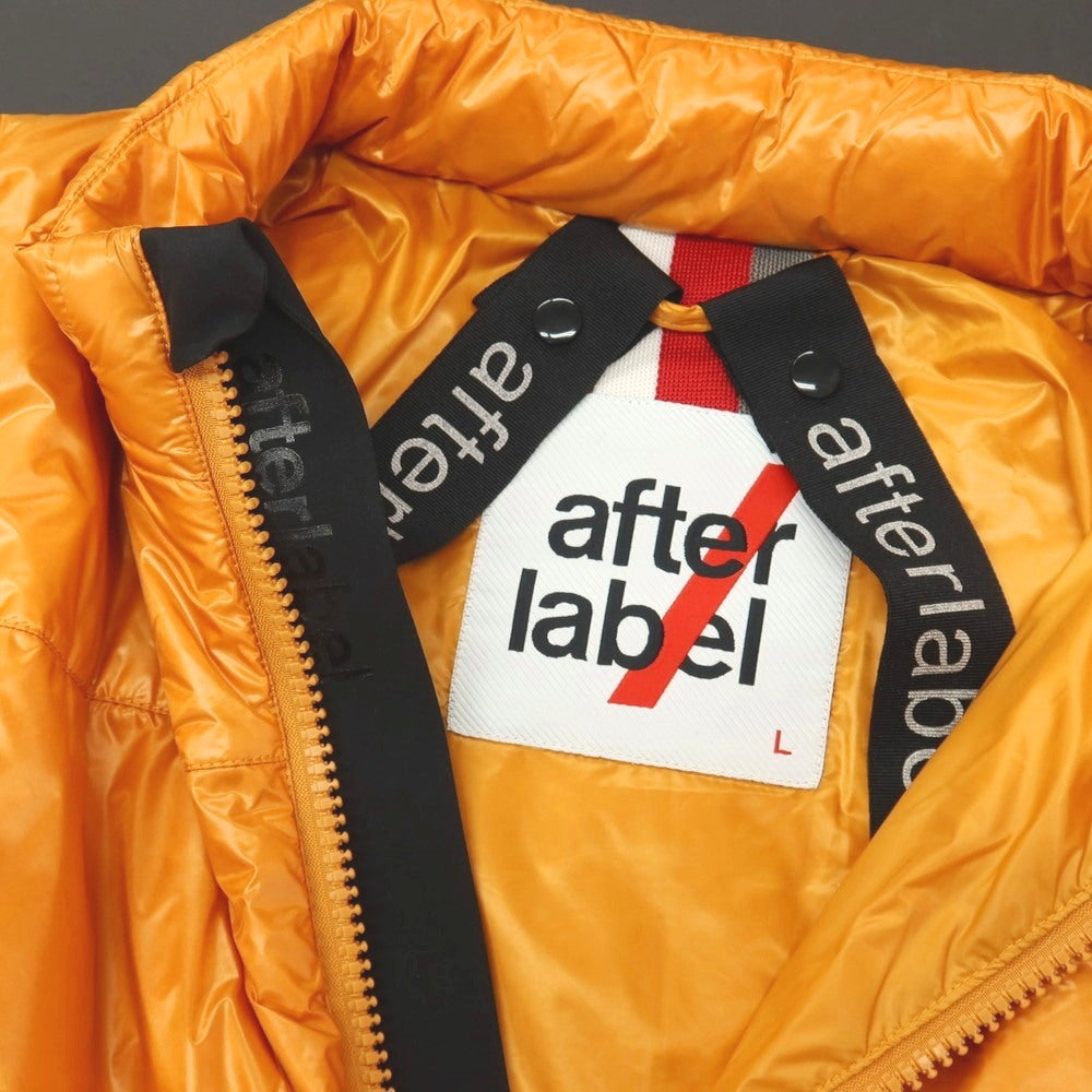 【中古】アフターラベル afterlabel ナイロン スタンドカラー ダウンジャケット オレンジ【サイズL】【 状態ランクB 】【 メンズ 】
