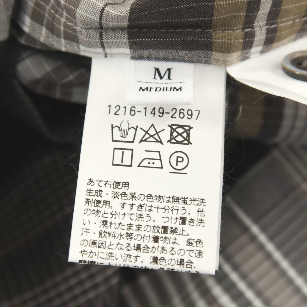 【中古】【未使用】ビューティアンドユースユナイテッドアローズ BEAUTY&amp;YOUTH UNITED ARROWS コットン チェック 半袖シャツ ウォームグレーxアッシュブラウン【サイズM】【 状態ランクS 】【 メンズ 】