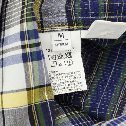 【中古】【未使用】ビューティアンドユースユナイテッドアローズ BEAUTY&amp;YOUTH UNITED ARROWS コットン チェック 半袖シャツ ネイビーxホワイト【サイズM】【 状態ランクS 】【 メンズ 】