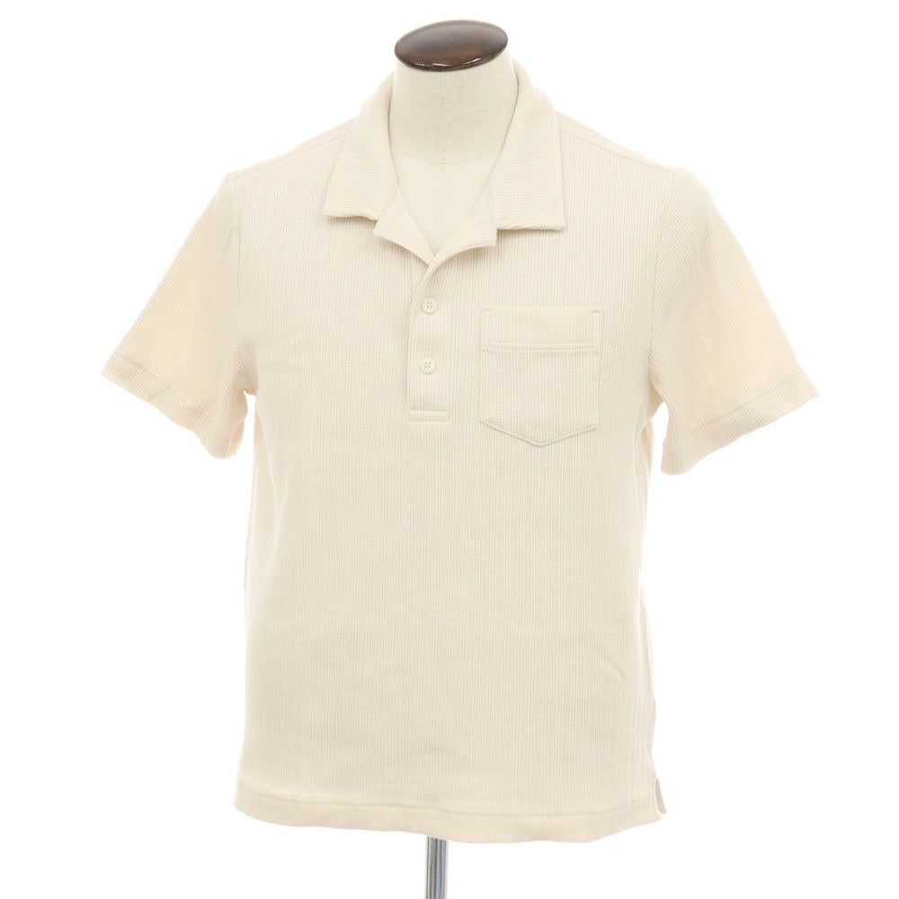 【中古】バナナリパブリック Banana Republic コットンポリエステルポリウレタン 半袖ポロシャツ ベージュ【サイズL】【 状態ランクB 】【 メンズ 】
