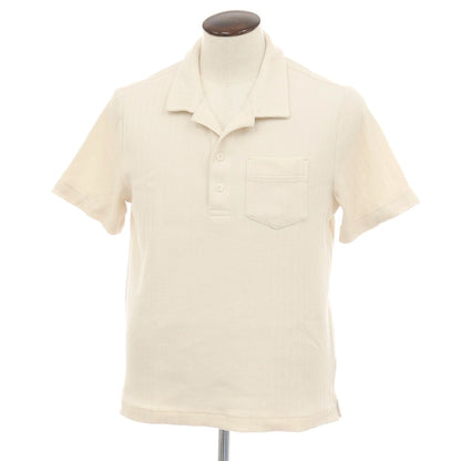 【中古】バナナリパブリック Banana Republic コットンポリエステルポリウレタン 半袖ポロシャツ ベージュ【サイズL】【 状態ランクB 】【 メンズ 】