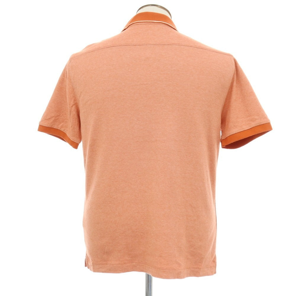【中古】バナナリパブリック Banana Republic コットン スキッパー 半袖ポロシャツ オレンジ【サイズL】【 状態ランクB 】【 メンズ 】