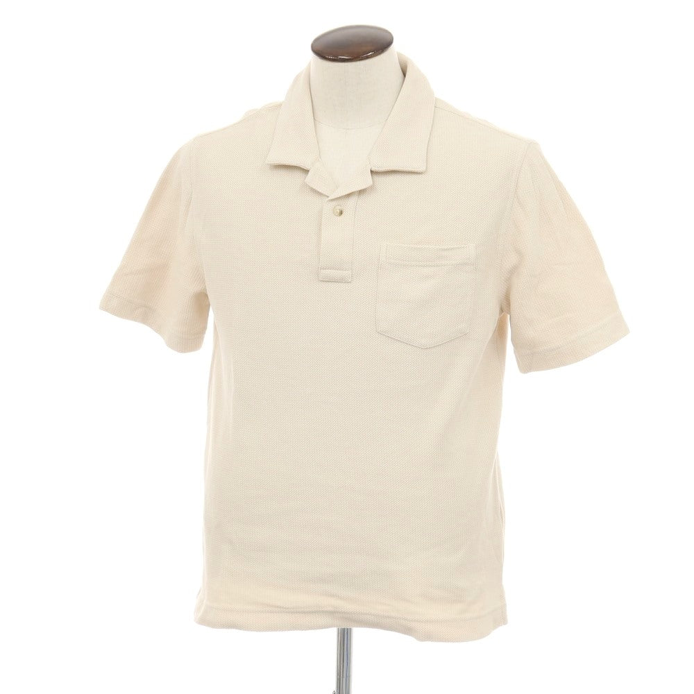 【中古】バナナリパブリック Banana Republic コットン 半袖ポロシャツ ベージュ【サイズL】【 状態ランクB 】【 メンズ 】