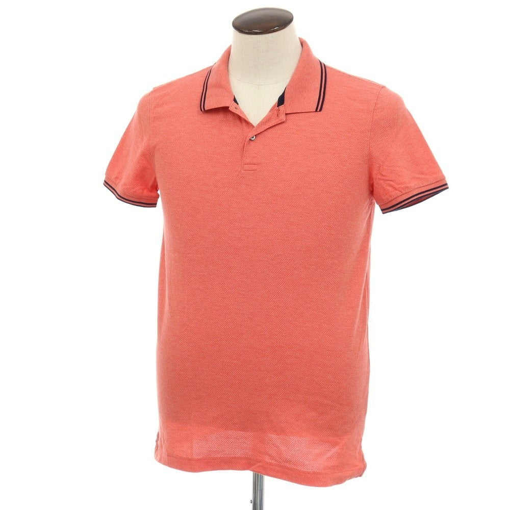 【中古】バナナリパブリック Banana Republic コットン 半袖ポロシャツ コーラルピンク系【サイズL】【 状態ランクB 】【 メンズ 】