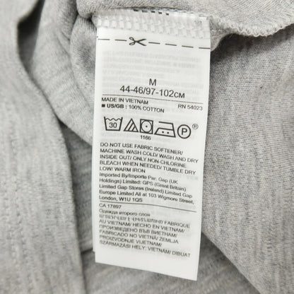 【中古】バナナリパブリック Banana Republic コットン 襟付きVネック 半袖ポロシャツ グレーxホワイト【サイズM】【 状態ランクB 】【 メンズ 】