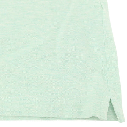 【中古】バナナリパブリック Banana Republic NEW ORGANIC BRANDED PIQUE POLO コットンポリウレタン 半袖ポロシャツ ミントグリーン【サイズL】【 状態ランクB 】【 メンズ 】