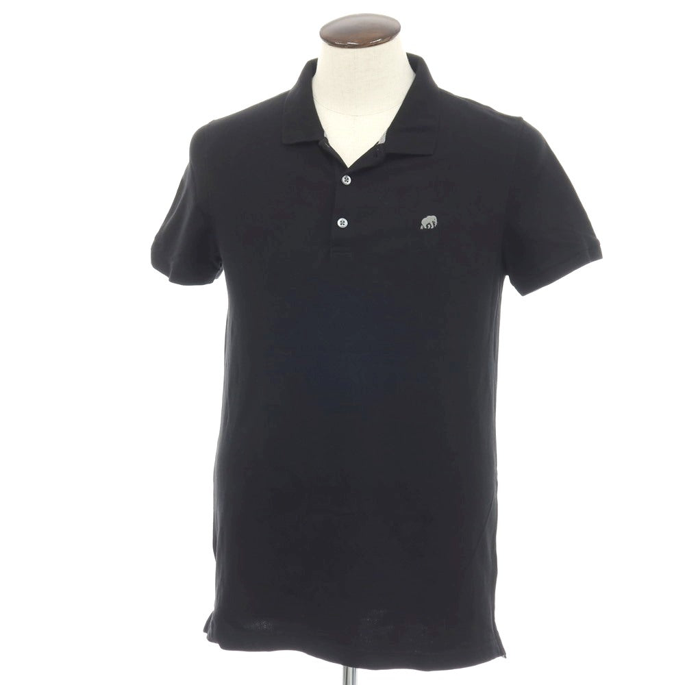 【中古】バナナリパブリック Banana Republic ST BRANDED PIQ コットンポリウレタン 半袖ポロシャツ ブラック【サイズL】【 状態ランクB 】【 メンズ 】