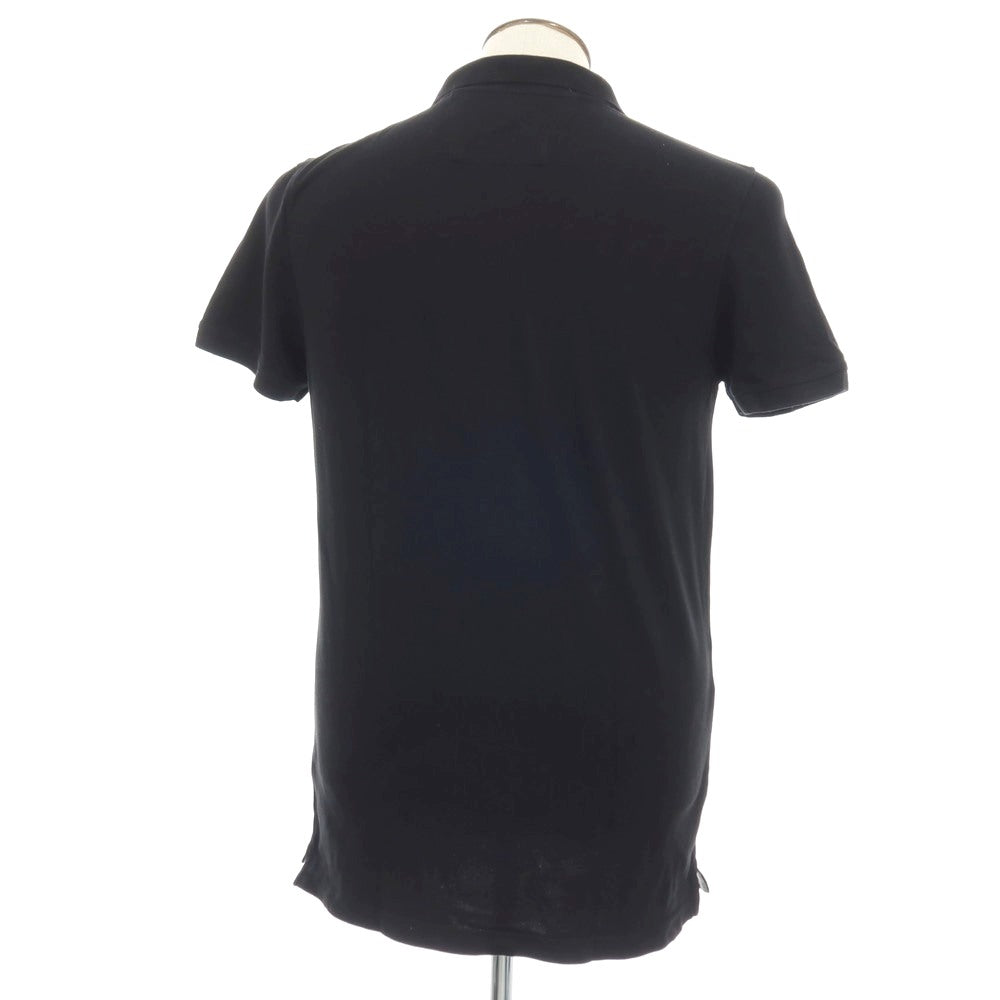 【中古】バナナリパブリック Banana Republic ST BRANDED PIQ コットンポリウレタン 半袖ポロシャツ ブラック【サイズL】【 状態ランクB 】【 メンズ 】