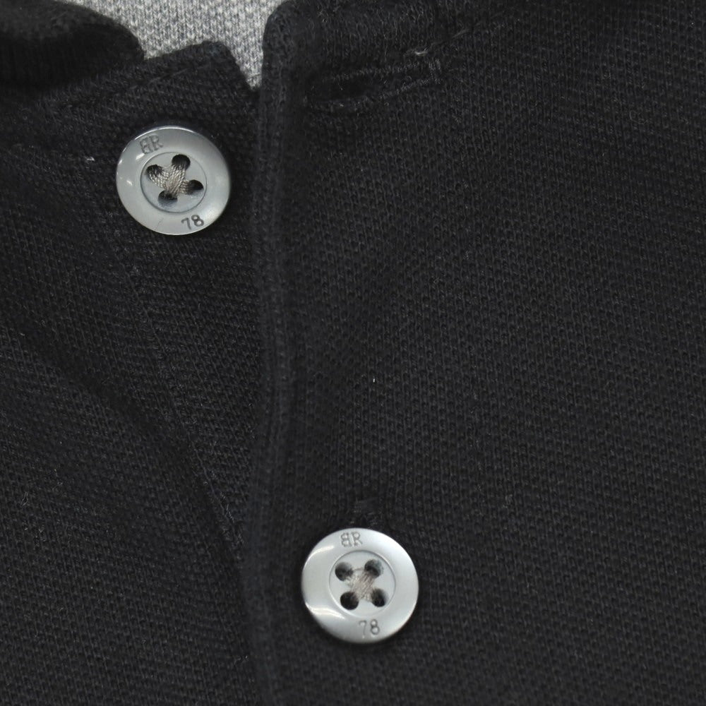 【中古】バナナリパブリック Banana Republic ST BRANDED PIQ コットンポリウレタン 半袖ポロシャツ ブラック【サイズL】【 状態ランクB 】【 メンズ 】
