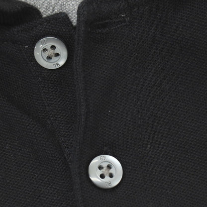 【中古】バナナリパブリック Banana Republic ST BRANDED PIQ コットンポリウレタン 半袖ポロシャツ ブラック【サイズL】【 状態ランクB 】【 メンズ 】