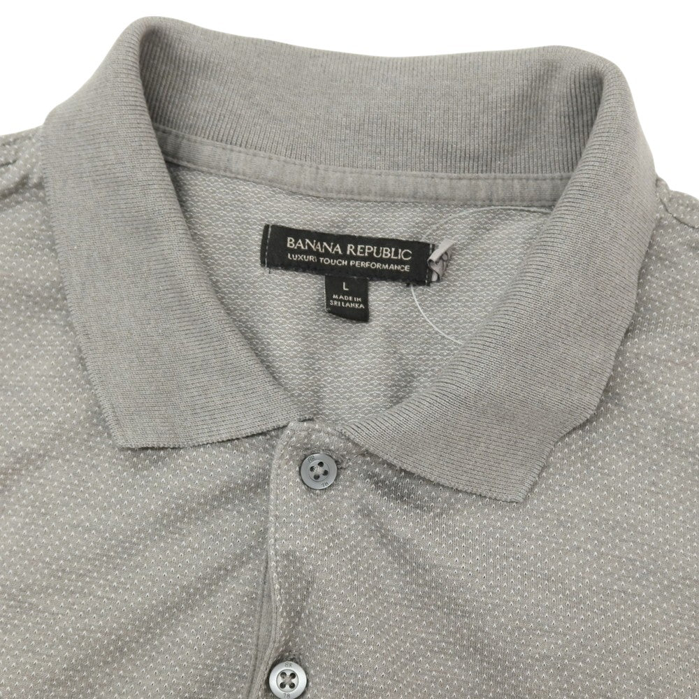 【中古】バナナリパブリック Banana Republic コットン 半袖ポロシャツ グレー【サイズL】【 状態ランクB 】【 メンズ 】