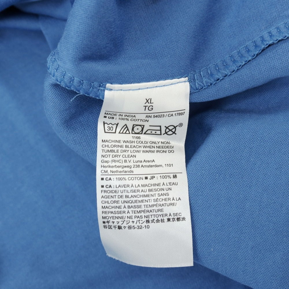【中古】バナナリパブリック Banana Republic LUXE TOUCH コットン 襟付きVネック 半袖ポロシャツ ブルー【サイズXL】【 状態ランクB 】【 メンズ 】