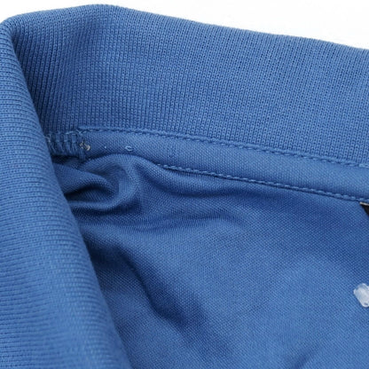 【中古】バナナリパブリック Banana Republic LUXE TOUCH コットン 襟付きVネック 半袖ポロシャツ ブルー【サイズXL】【 状態ランクB 】【 メンズ 】