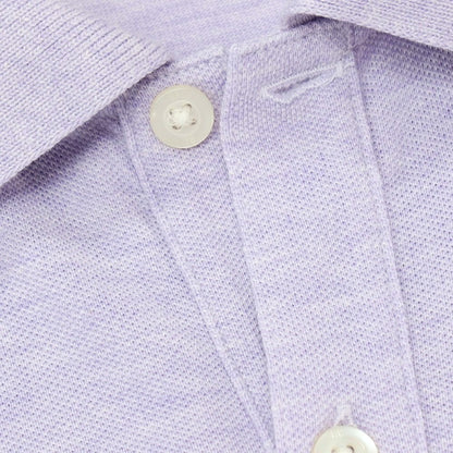 【中古】バナナリパブリック Banana Republic CORE TEMP コットンポリエステル 半袖ポロシャツ ライトパープル【サイズL】【 状態ランクB 】【 メンズ 】