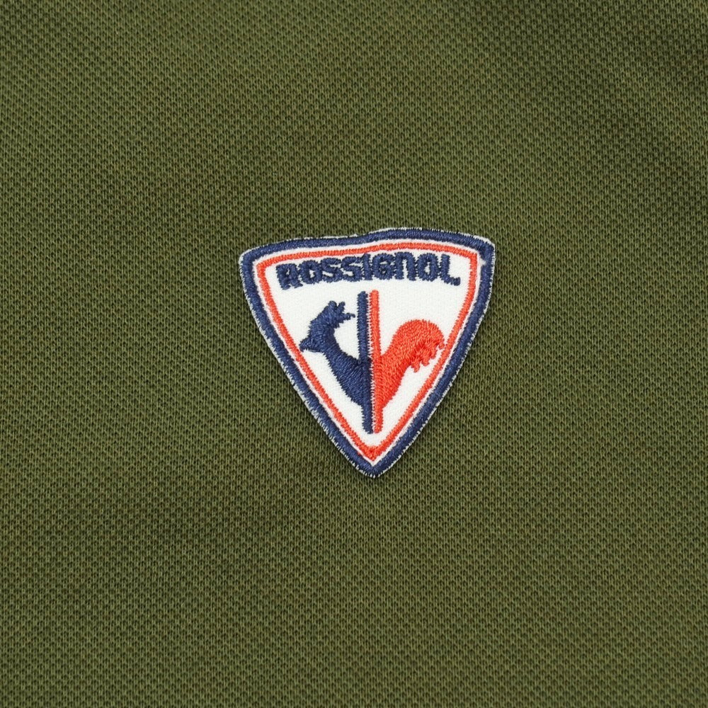 【中古】ロシニョール Rossignol コットン 鹿の子 半袖ポロシャツ オリーブグリーン系【サイズ50】【 状態ランクB 】【 メンズ 】