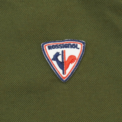 【中古】ロシニョール Rossignol コットン 鹿の子 半袖ポロシャツ オリーブグリーン系【サイズ50】【 状態ランクB 】【 メンズ 】