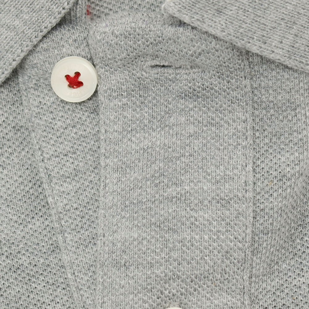 【中古】トミーヒルフィガー TOMMY HILFIGER コットン 鹿の子 半袖ポロシャツ グレー【サイズM】【 状態ランクB 】【 メンズ 】
