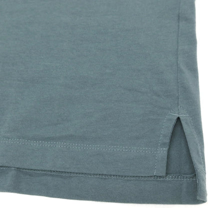 【中古】グリーンレーベルリラクシング green label relaxing コットン ハーフジップ 半袖ポロシャツ ダスティブルーグリーン系【サイズL】【 状態ランクB 】【 メンズ 】