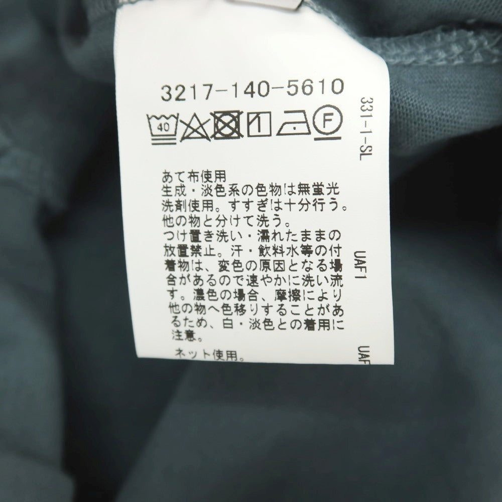 【中古】グリーンレーベルリラクシング green label relaxing コットン ハーフジップ 半袖ポロシャツ ダスティブルーグリーン系【サイズL】【 状態ランクB 】【 メンズ 】