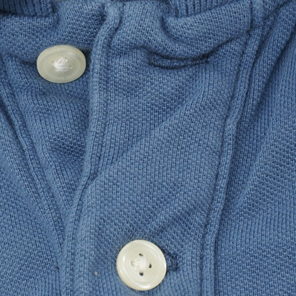 【中古】アバクロンビー アンド フィッチ Abercrombie &amp; Fitch コットン 鹿の子 半袖ポロシャツ ブルー【サイズS】【 状態ランクB 】【 メンズ 】