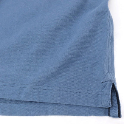 【中古】アバクロンビー アンド フィッチ Abercrombie &amp; Fitch コットン 鹿の子 半袖ポロシャツ ブルー【サイズS】【 状態ランクB 】【 メンズ 】