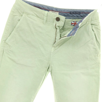 【中古】ペペ ジーンズ Pepe Jeans ストレッチ コットン カジュアルスラックスパンツ ライトグリーン【サイズ33】【 状態ランクC 】【 メンズ 】